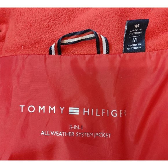 TOMMY HILFIGER Womens M Red 3 in 1 All Weather System Waterproof Jacket - Picture 3 of 4